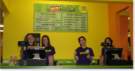 Jobs at Goofballs Family Fun Center